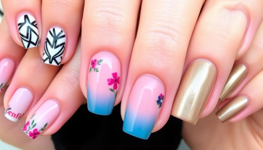 нейл-арт на короткие ногти